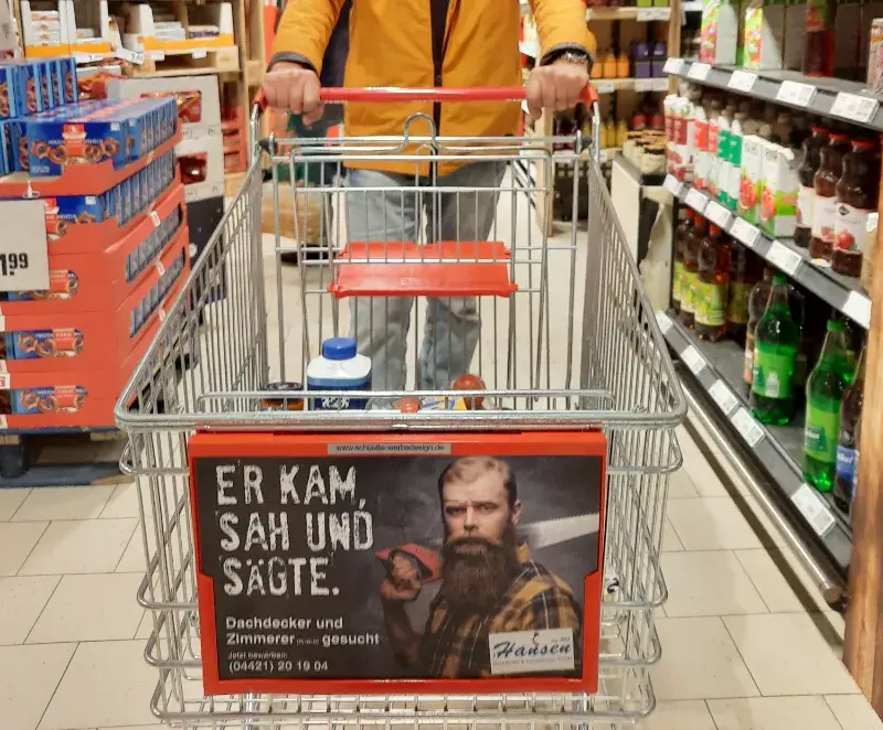 Werbung im Supermarkt Beispiel 1